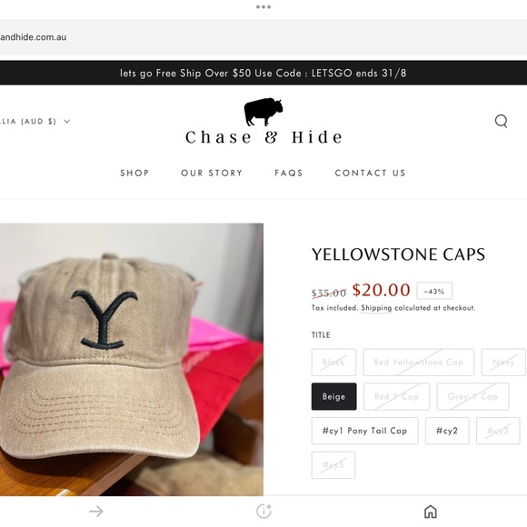 ‘Yellowstone’ Embroidered Baseball Cap/Tumbler Combo - Picture 6 of 9